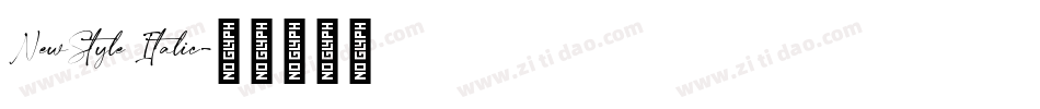 NewStyle Italic字体转换